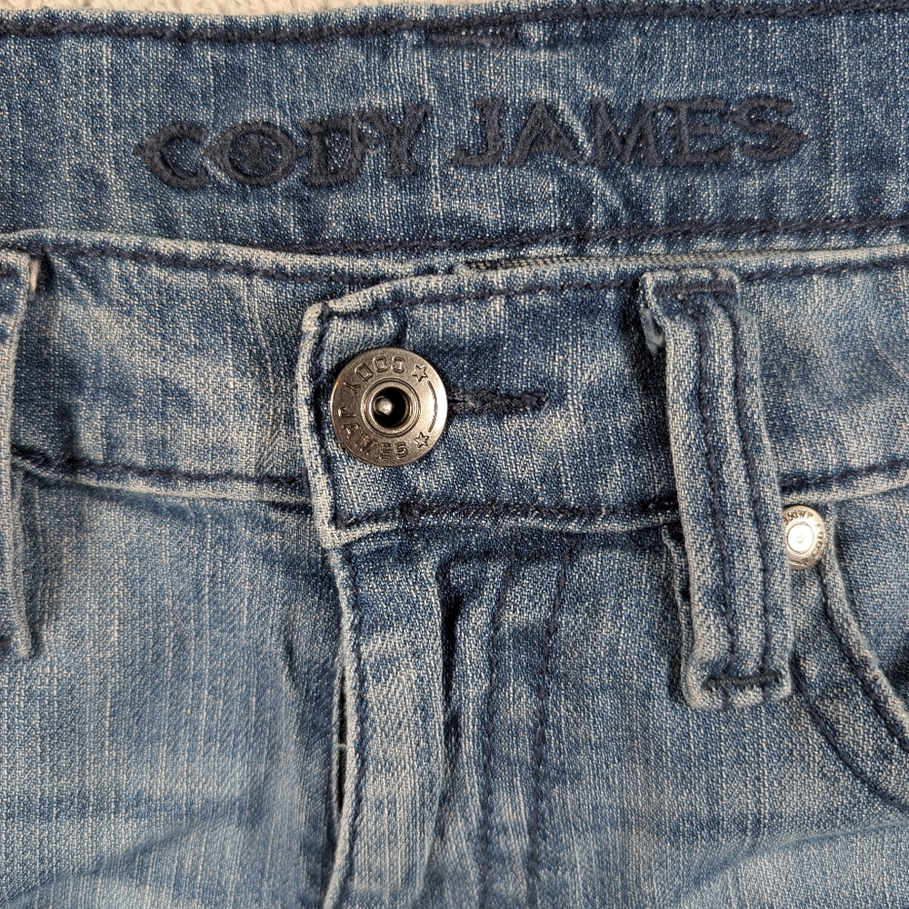 Cody James Jeans Mens 32x34 Straight Leg Light Wash Western Denim - Picture 7 of 12